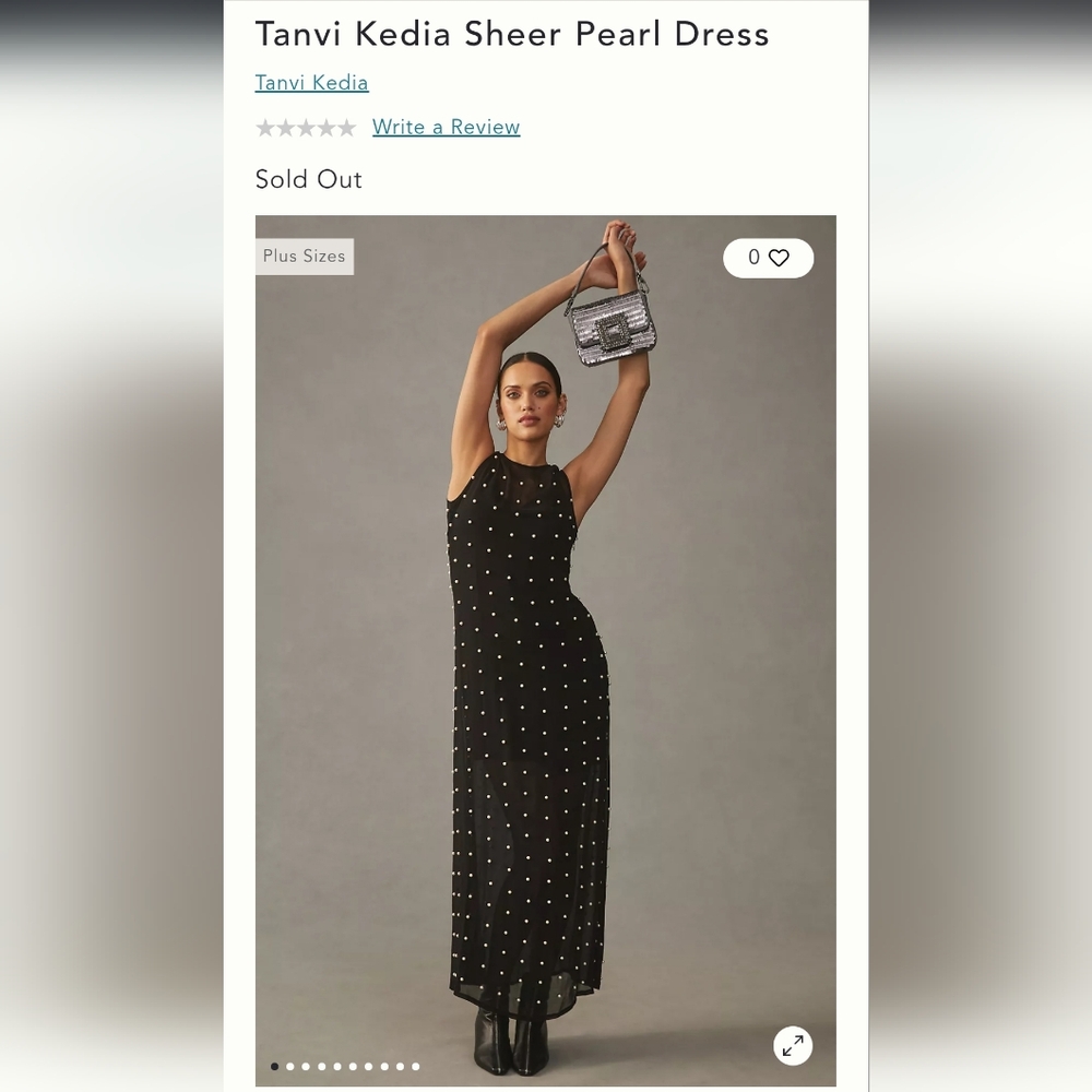 Black Sheer Pearl Dress